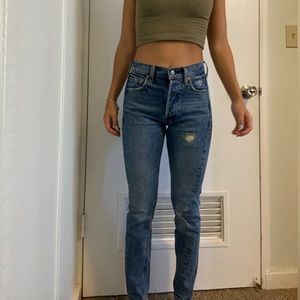 Altered bootcut vintage Levi’s. These hug the booty!